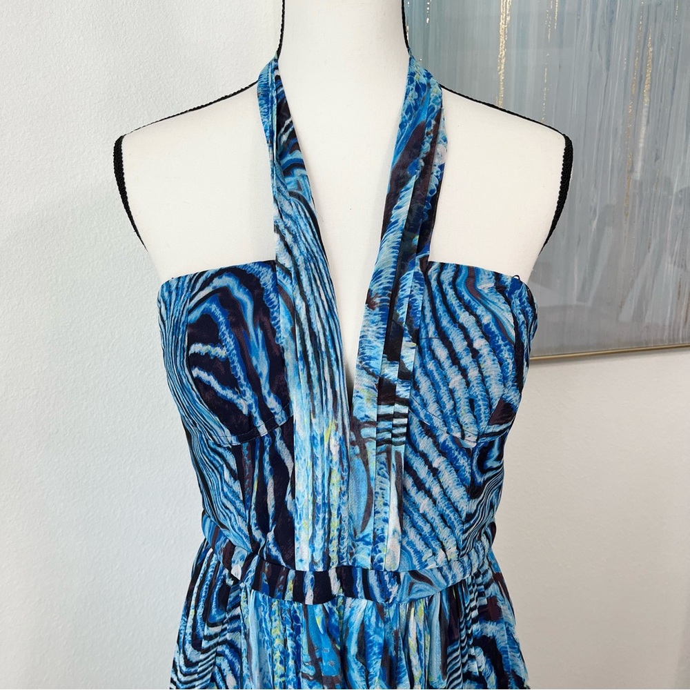 Bcbgeneration Vibrant Blue Patterned Maxi Dress - image 5